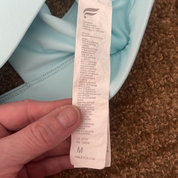 FABLETICS teal sports bra in medium - Picture 2 of 2